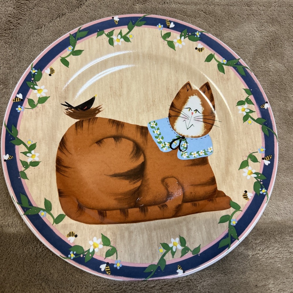Sakura Garden Cats Salad‎ Dessert Plate 8" Tabby